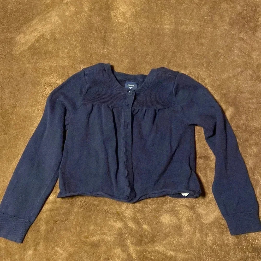 Baby gap navy blue cardigan girls size 4